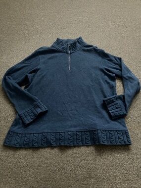 Women’s Liz Claiborne Lizwear Jeans Size Large Quarter-Zip Sweater